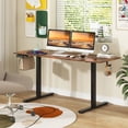 thumbnail image 2 of Costway Bureau Assis-Debout Électrique Réglable en Hauteur 63 x 24 Pouces Brun, 2 of 10