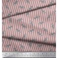 thumbnail image 3 of Soimoi Pink Moss Georgette Fabric Stripe & Wild Animal Print Sewing Fabric BTY 42 Inch Wide, 3 of 3