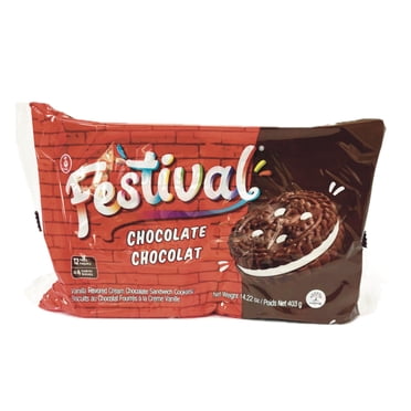 Festival Chocolate and Vanilla Cream Sandwich Cookies