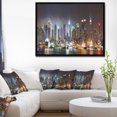 thumbnail image 4 of Design Art Lit Nyc Manhattan Skyline Framed Canvas Art Print, 4 of 4