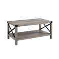 thumbnail image 1 of Pemberly Row 40" Metal Coffee Table in Gray Wash and Black, 1 of 4