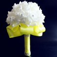 thumbnail image 3 of Faithtur Artificial Wedding Bride Bouquet Romantic Handheld Bridesmaid Flower with Ribbon, 3 of 4