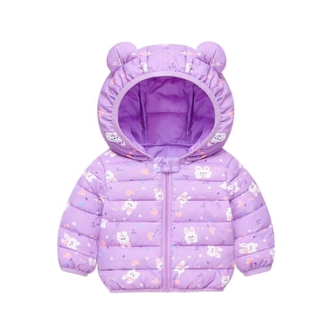 Infant Winter Coat Baby Girls Puffer Coat Baby Hoodie with Bear Ear Thicken Windproof Zipper Warm Outwear for Kids Infant Baby Toddler Fall Jacket Baby Winter Costume 6-12 Months