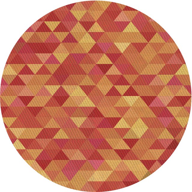 Ahgly Tapis de Zone Rond Orange Citrouille Transitionnel Lavable en Machine, 6 Pieds Rond