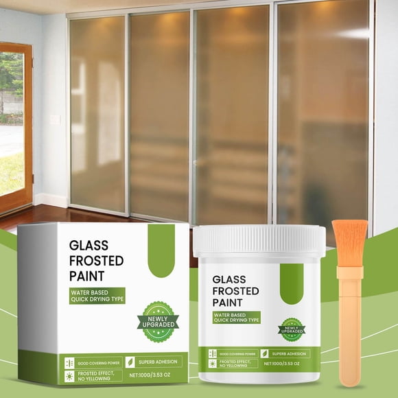 Matte Frosted Glass Lacquer Paint 100ml - Translucent Privacy Protection for Windows & Doors - Waterproof Scratch-Resistant Coating with Superior Adhesion - Easy Application DIY Home Office