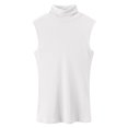 thumbnail image 3 of Women's Solid Color Sleeveless Turtleneck Vest - Lightweight Base Layer - Nylon Spandex - S-XXXL, 3 of 3