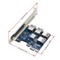 thumbnail image 2 of Carte Riser PCI-E vers USB 1 vers 4 Adaptateur PCI-E 4 Adaptateur 4 Ports PCI-E vers USB 3.0 Rallonge Carte Accessoire d'Exploitation, 2 of 8