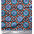 thumbnail image 1 of Soimoi Rayon Fabric Floral Mandala Print Fabric by The Yard 56 Inch Wide, 1 of 3