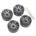 thumbnail image 2 of RC Moyeu de Roue, Fer Résistant à l'Usure 4PCS Facile à Installer Moyeu de Roue RC Beadlock 1,9 Po pour Remplacement Noir, Blanc, Argent, Ti Couleur, 2 of 8