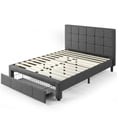 thumbnail image 3 of Zinus Lottie Upholstered Platform Bed Frame with Storage Drawer, 3 of 6