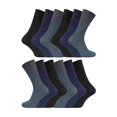 thumbnail image 1 of 12 Pairs Mens Non Elastic Ribbed Wide Top 100% Cotton Socks | Sock Snob, 1 of 2