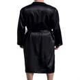 thumbnail image 4 of Men‘s Imitation Silk Bathrobe Classic Long Pocket Home Service Bathrobe, 4 of 6