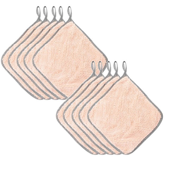 Oleegame 2PC Ten Dollar Items 5PCS Rag Dish Cloth Water Absorption Thickening Pot Washing Towel Table Home Kitchen Dishcloth