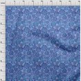 thumbnail image 4 of oneOone Polyester Spandex Medium Blue Fabric Floral Sewing Material Print Fabric By The Yard 56 Inch Wide, 4 of 4