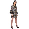 thumbnail image 3 of Moomaya Printed Bathrobe For Girls Bell Sleeves Robe For Women Crossover Robes, 3 of 6