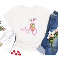 thumbnail image 2 of Hauts d'Été pour Femmes 2023 T-shirt à Col Rond pour Femmes à Imprimé Lapin de Pâques à Manches Courtes Blouse Décontractée Ample, 2 of 4