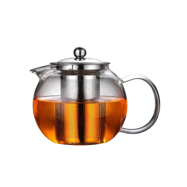 Tea Pot Thicken Heated Container Tea Pot With Stainless Steel Infuser Clear Kettle