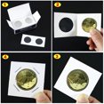 thumbnail image 1 of 50Pcs Coin Album Lightweight Smooth Small Size Multi Kinds Stamp Holders Multi Kinds Retro Style Collection Organizer Hard Souvenir White 8, 1 of 7