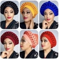 thumbnail image 3 of Hat Wide Band Adjustable Soft African Nation Style Turban Hat for Christmas, 3 of 6