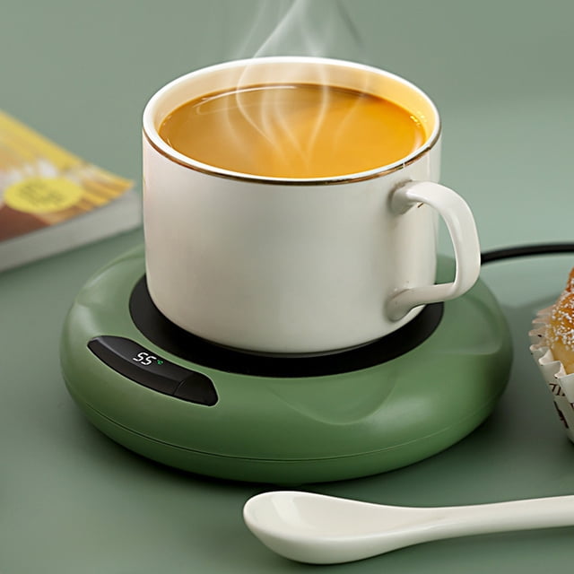 YIMWNYI Portable USB Powered Temperature Controlled Cooler, 3-Speed Adjustable Heating Cup Pad, Intelligent Constant Temperature Cup Pad, Home & Office Cup Pad, ABS Material Cup Pad
