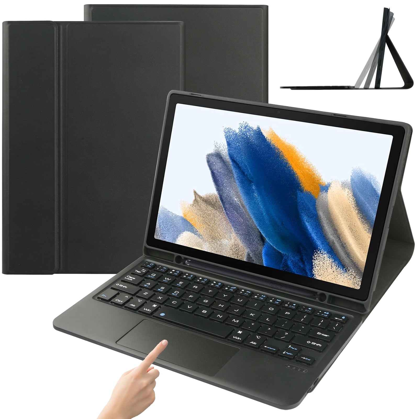 Tablet Protective Case with BT Keyboard Pen Slot Touchpad Compatible with Samsung Galaxy Tab A8