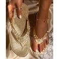 thumbnail image 3 of MesaSe Women‘s Rhinestone Glitter Flat Slippers Slip on Sandals Beach Summer Flip Flops New, 3 of 11
