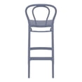 thumbnail image 5 of Compamia Victor Tabouret de Bar Contemporain en Résine pour l'Extérieur - Ensemble de 1, Gris Foncé, 5 of 5