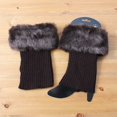 thumbnail image 1 of Boot Socks Pairs Warmers Boot Womens Winter Cuffs Topper Leg 2 Plush Knit Socks, 1 of 4
