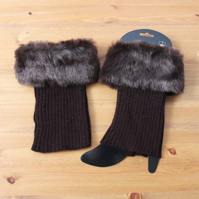 Boot Socks Pairs Warmers Boot Womens Winter Cuffs Topper Leg 2 Plush Knit Socks