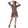 thumbnail image 4 of Moomaya Printed Ruffle Style Above Knee Length Bridesmaid Robe Rayon Bathrobes, 4 of 5