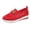 Red, variant on Commforr Walking Shoes Women, Slip On Loafers for Women Platform Wedge Metal Chain Ballet Flats Round Toe Chunky Bottom Low Top Dress Shoes for Women Ladies Vacation Work Nurse, Beige, 6.5