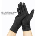 thumbnail image 3 of 1 Pair Compression Gloves Non Slip Dot Copper Fiber Full Finger Coverage Hand Support Wrist Brace, 3 of 8