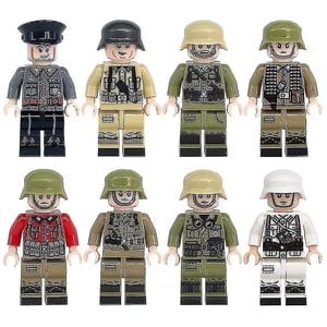 8pcs Military Soldier Dolls Assembling Building Blocks Toys
