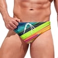 thumbnail image 1 of Maillot de Bain pour Homme Mode Hawaii Doux Confortable Détente Triangle Short de Bain pour Sources Thermales et Plage, 1 of 5