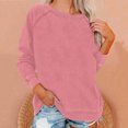 thumbnail image 1 of EIMELI Chemise Femme Liquidation Grande Taille Femme Décontractée Manches Longues Uni Ample Col Rond Chemise Blouse Haut Rouge TG, 1 of 6