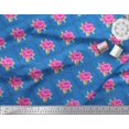 thumbnail image 3 of Soimoi Tissu en Coton Cambric Design Quatrefoil, Imprimé Floral Feuilles & Roses au Mètre 56 Pouces de Large, 3 of 3