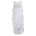 thumbnail image 4 of TopLLC Robe Blanche pour Femmes Robe de Bal Chérie Robe de Bal en Tulle avec Fente Princesse Mariage Robe de Soirée Formelle Robes d'Été pour Femmes, Robe Blanche, 4 of 5