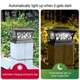 thumbnail image 4 of TopLLC Solar Lights Outdoor Solar Post Lights Outdoor Fence Cap Light For Posts Patio Garden Decoration White Lighting Black，Lighting Solar Outdoor Post Cap Lights Light For Fence Lights, 4 of 7