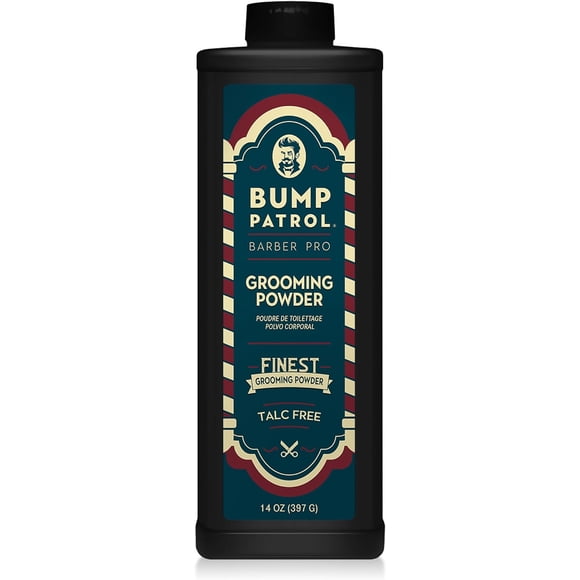 Bump Patrol Barber Pro Grooming Powder - Talc Free Hair and Body Powder for Men - Protects Against Sweat, Odor, and Chafing - 14 oz