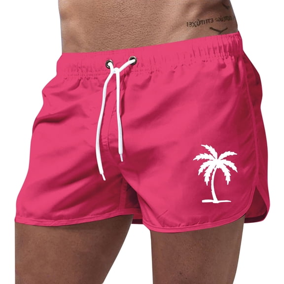 Shorts de Plage d'Été pour Hommes, Sport, Grande Taille, Mode Décontractée, Imprimé Cocotier - pour Balades à Vélo
