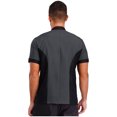 thumbnail image 2 of TiaoBug Unisex Chef Jacket Double Breasted Short Sleeve Chef Coat Hotel Restaurant Kitchen Work Wear Gray S, 2 of 5