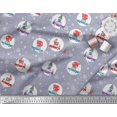 thumbnail image 2 of Soimoi Rayon Fabric Gift Box,Car & Santa Christmas Print Fabric by The Yard 56 Inch Wide, 2 of 3