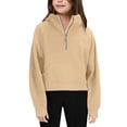 thumbnail image 1 of RXIRUCGD Chemise à Manches Longues pour Enfants Hommes et Femmes Col Rond, Kaki, Taille : 120, 1 of 3
