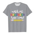 thumbnail image 4 of TZEWGL T-Shirts pour Nouveau-Né Rentrée Scolaire Imprimé Manches Courtes Col Ras du Cou Vêtements pour Infnants Taille 12-14T, 4 of 4