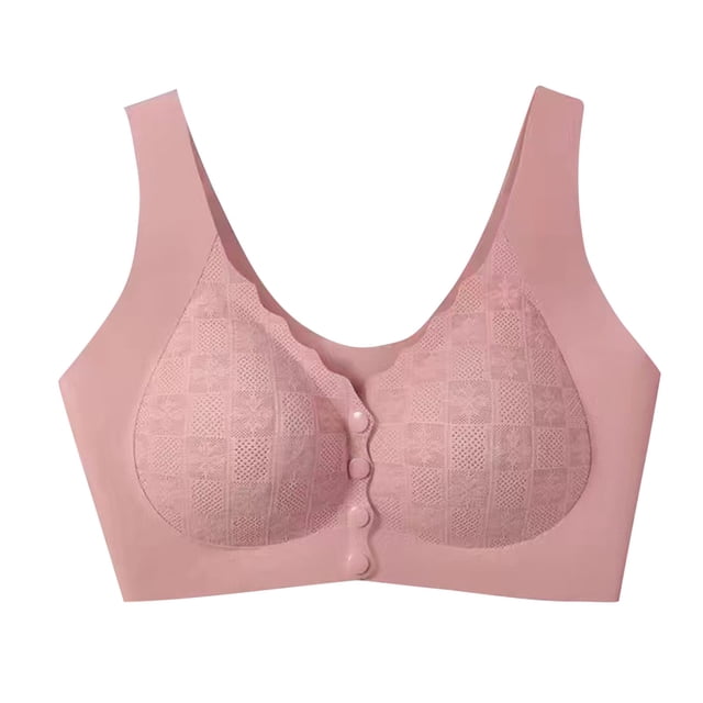 WRKEKC Wireless Lift Support Bra Seamless Full Coverage Comfort T-Shirt Bra for Women Everyday Wear