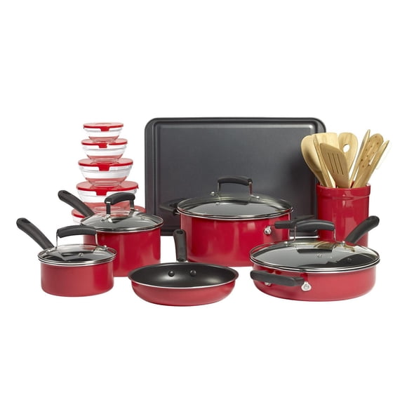 Basic Essentials 25Pc Ensemble d’ustensiles de cuisson en aluminium