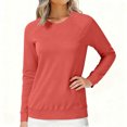 thumbnail image 2 of BLVB Women’s Long Sleeve T Shirts Casual Loose Fit Layering Tops Trendy Raglan Sleeve Crew Neck Tees Pullover Basic Fall Clothes, 2 of 6