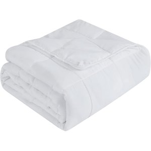 L'AGRATY Weighted Blanket - 60"x80" 15lbs Cooling Breathable Heavy Blanket Microfiber Material with Glass Beads for Adult All-Season Summer Fall Winter Soft Thick Comfort