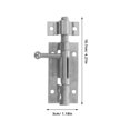 thumbnail image 2 of GOOHOCHY Verrou de Porte Coulissant 1Pcs Argent pour Bureau, 2 of 8