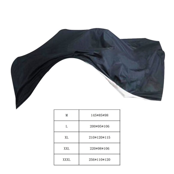 stanreset 190T ATV Car Covers Vehicle Shelters Waterproof Dust Rain Protectors Canopy Outdoor Silver Black XL